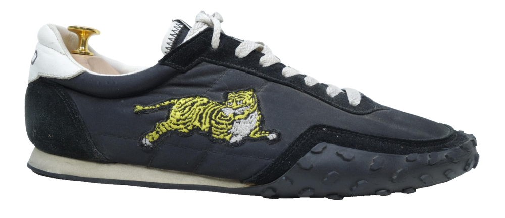 Kenzo Memento Collection 1 Shoes Mens Size 12 Black Nylon Tiger Logo Sneakers